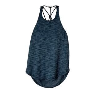 Lululemon Raise The Barre Tank Heathered Nocturnal Teal Womens Size 4 Yoga